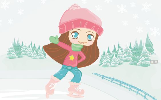 Girl on skates