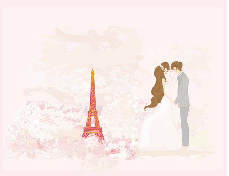 Romantic couple in Paris