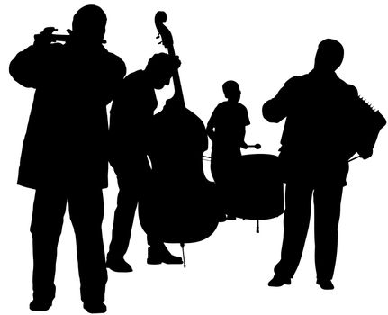 Illustration of Musician silhouettes