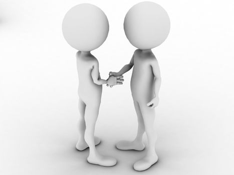 3d man business handshake