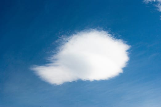 White cloud on blue sky