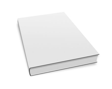 collection of various blank white book on white background with clipping path