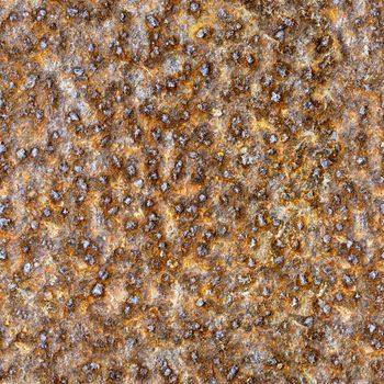 Seamless square texture - the surface of rusty metal closeup
