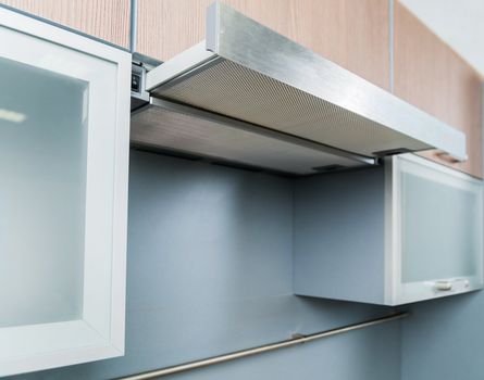 Clouseup range hood - detail of a modern kitchen