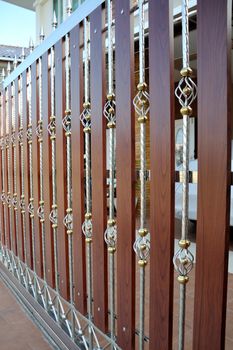 A Picture Of Metal and Wood Fence