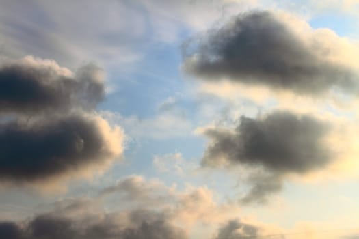 clouds on a beautiful sky, summer sky landscape, nature