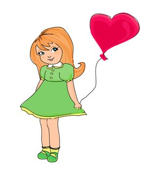girl with balloon