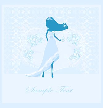 Wedding card with bride
