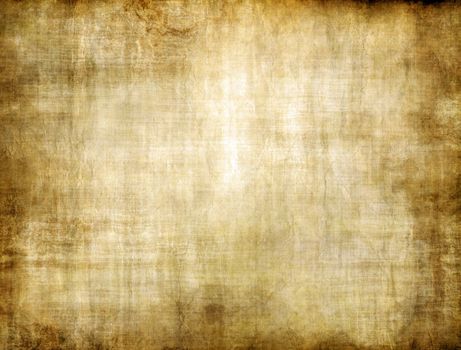 grungy old yellow brown vintage parchment paper texture