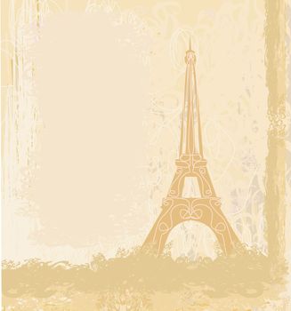 vintage retro Eiffel card