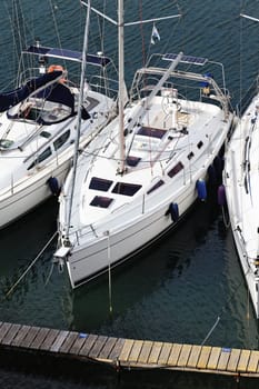 boats in harbor on mediterranean sea, France