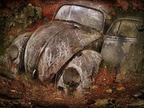 Once upon a time there was a new car. More of my photos worked together to underline time and decay. From the series scrap in the wood.