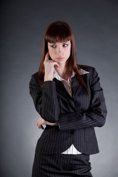 Disappointed business woman, studio shot 