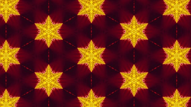 Seamless pattern, yellow stars on red background