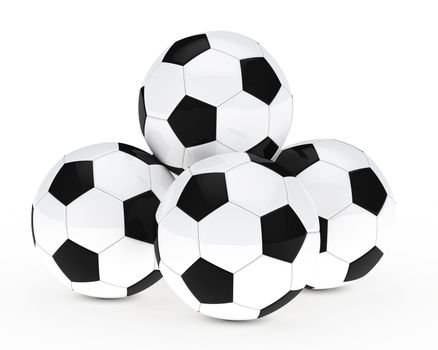 many soccer footballs be each other balls