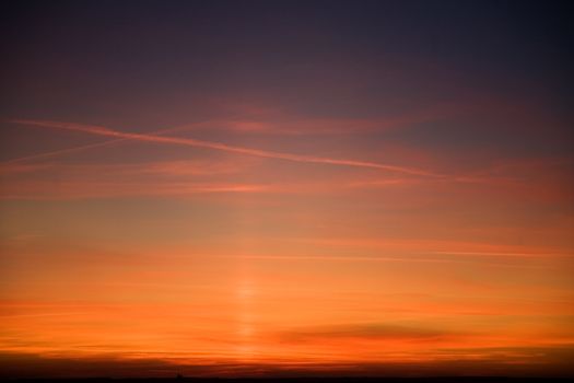 Red colorful sunset sky