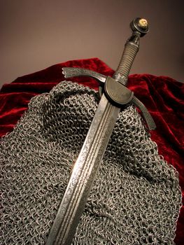 Smart sword of the knight of the Middle Ages