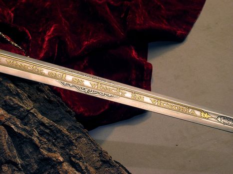 Smart sword of the knight of the Middle Ages