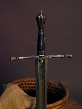 Smart sword of the knight of the Middle Ages