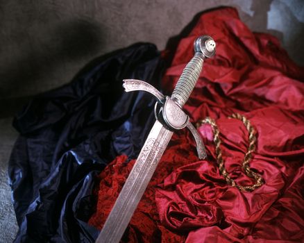 Smart sword of the knight of the Middle Ages