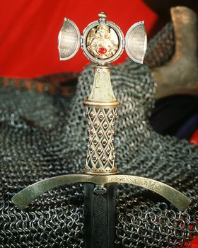 Smart sword of the knight of the Middle Ages