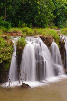 Tad Pha Souam waterfall Bajeng national park, Paksa South Laos. 