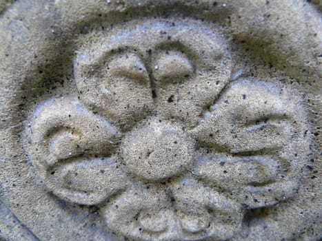 carved concrete details as a background