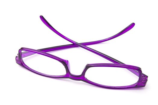 Beautiful glasses isolated on white background 