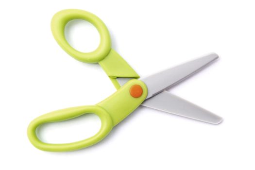 Lovely scissors isolated on a white background 