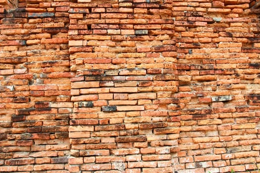 Detail of the brick walls of the old