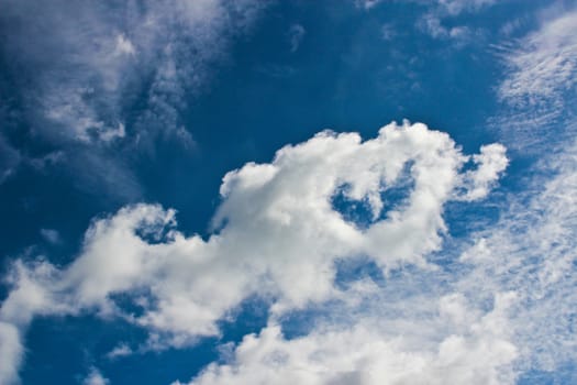 Heart-shaped cloud .