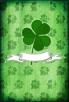 Grunge background with clover and blank for St. Patrick�s Day 