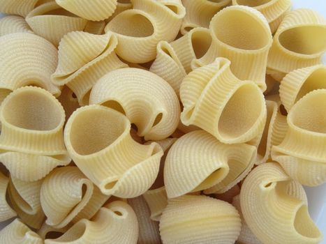 Italian pasta (pipe rigate) useful as a background