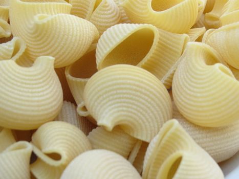 Italian pasta (pipe rigate) useful as a background