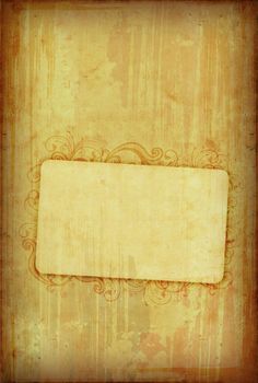 Vintage floral frame on grungy background