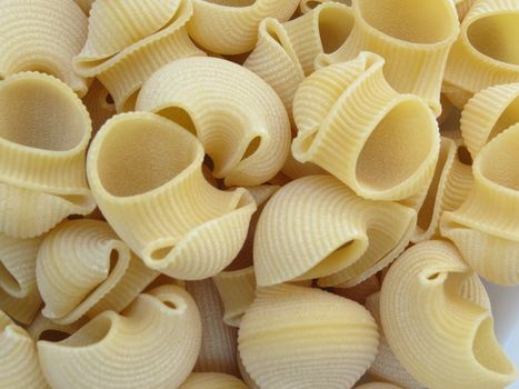 Italian pasta (pipe rigate) useful as a background