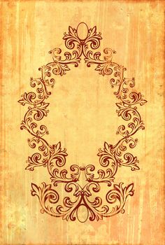 Vintage frame on old textured background. Clipping path included