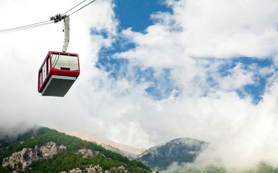 Cable car at Tahtali mountain (Olympus), Turkey 