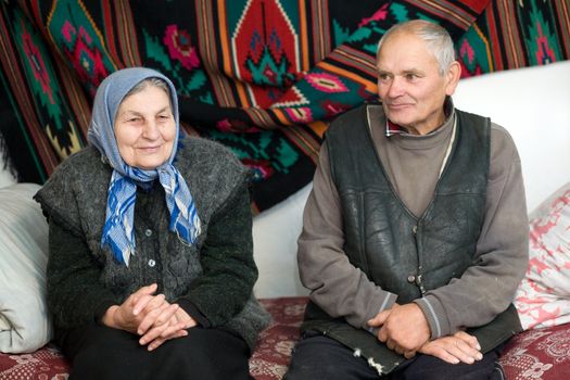 An image of a portrait of an old couple