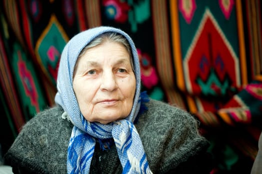 An image of  portrait of an old woman