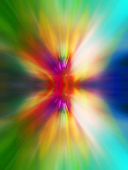 Abstract colourful explosion background with rays of light
