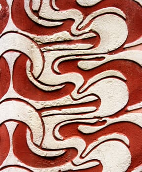 Red and white abstract pattern