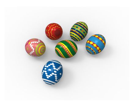 Easter eggs, color pack collection