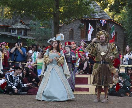 MISSION, TX – OCTOBER 2009: The King and Queen at the Texas Renaissance Festival, known as the largest in the state and taken on October 17, 2009 in Mission, Texas.