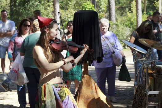 MISSION, TX – OCTOBER 2009: A Violinist working at the Texas Renaissance Festival, known as the largest in the state and taken on October 17, 2009 in Mission, Texas.
