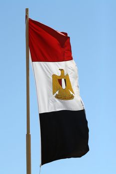 An Egyptian flag in the sky