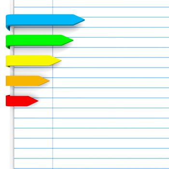 Arrowed Business graph and document paper
