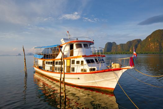 boat on the sea in Southern of Thailand