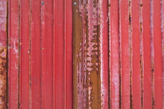 rusty corrugated iron red metal texture background