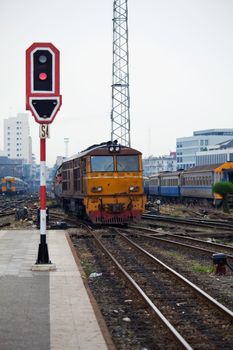 View over freight train station